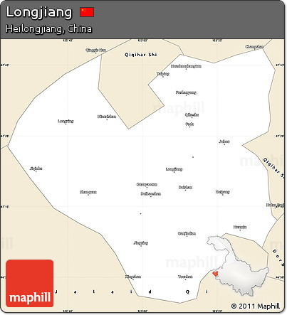Classic Style Simple Map of Longjiang