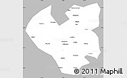 Gray Simple Map of Longjiang, single color outside