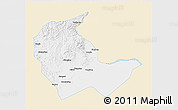 Classic Style 3D Map of Luobei, single color outside