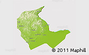 Physical 3D Map of Luobei, cropped outside