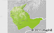 Physical 3D Map of Luobei, lighten, desaturated