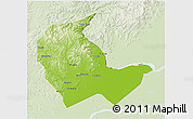 Physical 3D Map of Luobei, lighten