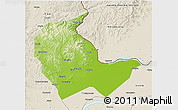 Physical 3D Map of Luobei, shaded relief outside