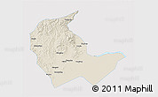 Shaded Relief 3D Map of Luobei, single color outside