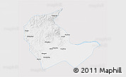 Silver Style 3D Map of Luobei, single color outside