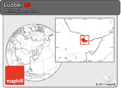 Blank Location Map of Luobei