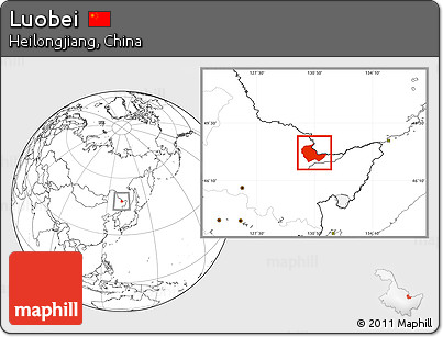 Blank Location Map of Luobei