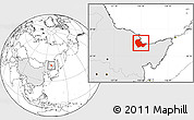 Blank Location Map of Luobei, highlighted country