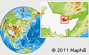 Physical Location Map of Luobei, highlighted parent region