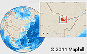 Shaded Relief Location Map of Luobei