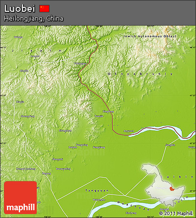 Physical Map of Luobei