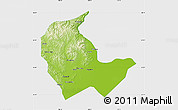 Physical Map of Luobei, single color outside