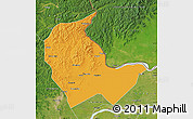 Political Map of Luobei, satellite outside
