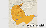 Political Map of Luobei, shaded relief outside
