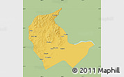Savanna Style Map of Luobei, single color outside