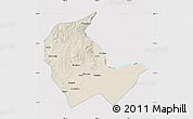 Shaded Relief Map of Luobei, cropped outside