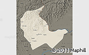 Shaded Relief Map of Luobei, darken