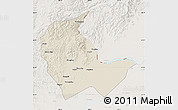 Shaded Relief Map of Luobei, lighten