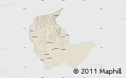 Shaded Relief Map of Luobei, single color outside