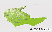Physical Panoramic Map of Luobei, cropped outside