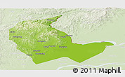 Physical Panoramic Map of Luobei, lighten