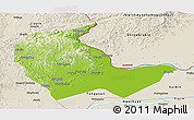 Physical Panoramic Map of Luobei, shaded relief outside