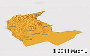 Political Panoramic Map of Luobei, cropped outside