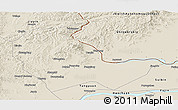 Shaded Relief Panoramic Map of Luobei