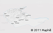 Silver Style Panoramic Map of Luobei, single color outside