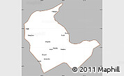 Gray Simple Map of Luobei, cropped outside