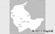 Gray Simple Map of Luobei, single color outside