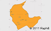 Political Simple Map of Luobei, cropped outside