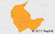 Political Simple Map of Luobei, single color outside