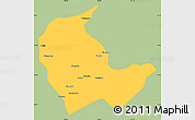 Savanna Style Simple Map of Luobei, single color outside