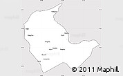 Silver Style Simple Map of Luobei, cropped outside