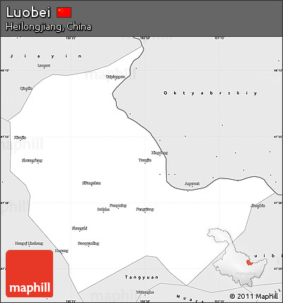 Silver Style Simple Map of Luobei
