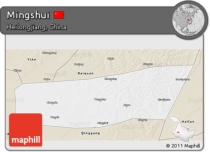 Classic Style 3D Map of Mingshui