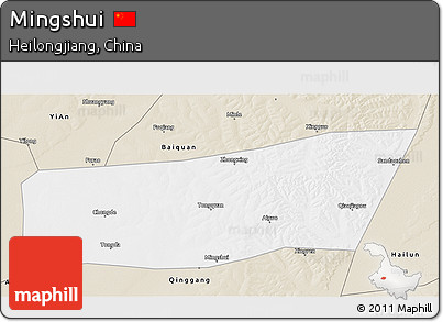 Classic Style 3D Map of Mingshui
