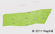 Physical 3D Map of Mingshui, cropped outside