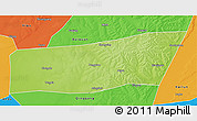 Physical 3D Map of Mingshui, political outside