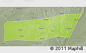 Physical 3D Map of Mingshui, semi-desaturated