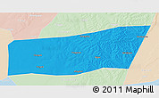 Political 3D Map of Mingshui, lighten
