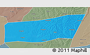 Political 3D Map of Mingshui, semi-desaturated