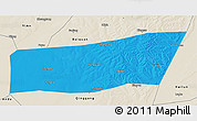Political 3D Map of Mingshui, shaded relief outside