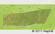Satellite 3D Map of Mingshui, physical outside