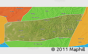 Satellite 3D Map of Mingshui, political outside