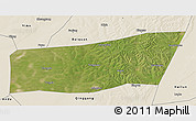 Satellite 3D Map of Mingshui, shaded relief outside