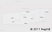Silver Style 3D Map of Mingshui, single color outside