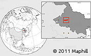 Blank Location Map of Mingshui, highlighted country, highlighted parent region