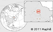 Blank Location Map of Mingshui, highlighted country
